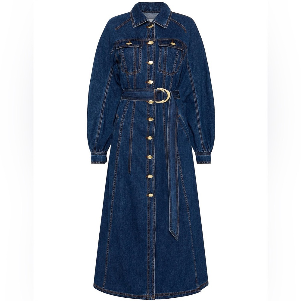 Aje Denim Colorado Denim Midi Dress